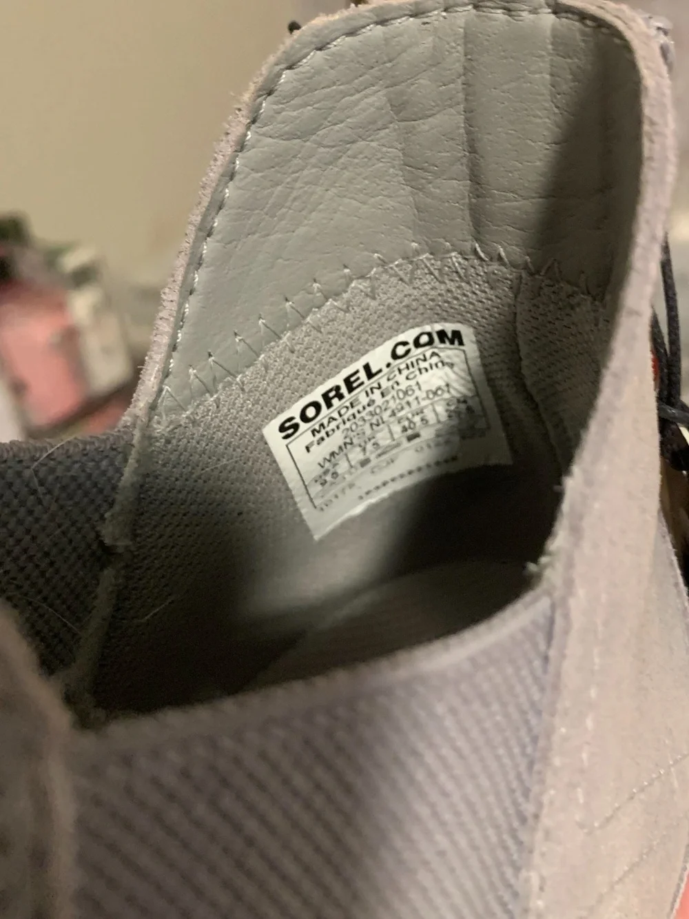 Sorel Light Gray Out and About Slip-On Wedge Sneaker